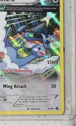 Altaria XY46 STAFF PROMO STAMP Roaring Skies Prerelease Full Art Pokemon Card NM - Image 4