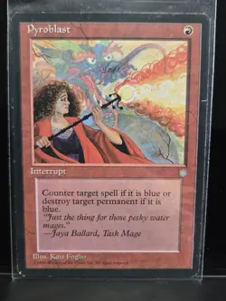 MTG, PYROBLAST, ICE AGE, NM, NEVER BEEN PLAYED - Image 2