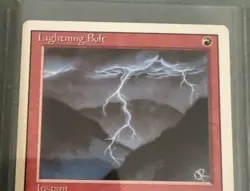 MTG Magic the Gathering Lightning Bolt (162/302) Unlimited Edition LP - Image 4