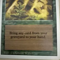 Regrowth - Unlimited UL 1993 - MTG Magic the Gathering NEAR MINT!!! - Image 2