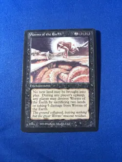 WORMS OF THE EARTH LP+ The Dark Reserved List Vintage mtg Magic fast shipping - Image 1