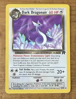 Pokemon TCG Dark Dragonair #33/82 Team Rocket Non Holo Vintage 1999-2000 - Image 1
