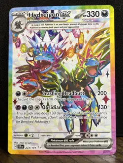 Pokemon TCG Surging Sparks Hydreigon EX 223/191 Full Art Ultra Rare Holo Card - Image 1