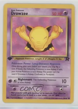Drowzee 1st Ed. Pokemon Team Rocket #54 2000 - Image 1