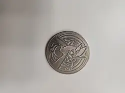 Vintage Pokemon TCG Lugia Collectible Silver Token Coin Nintendo - Image 1