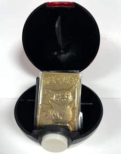 BR C Burger King Pokemon 23K Gold Plated Pikachu #25 + Pokeball + Box + LE COA - Image 1