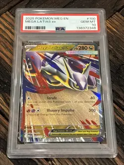 2025 POKEMON MEG EN-MEGA EVOLUTION #100 MEGA LATIAS EX PSA 10 - Image 1