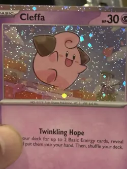 Pokemon TCG Cleffa Cosmo Holo Triple Swirls Black Star Promo #95 - Image 1