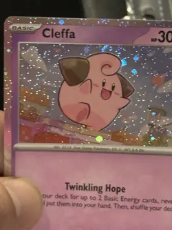 Pokemon TCG Cleffa Cosmo Holo Triple Swirls Black Star Promo #95 - Image 2