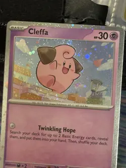 Pokemon TCG Cleffa Cosmo Holo Triple Swirls Black Star Promo #95 - Image 3