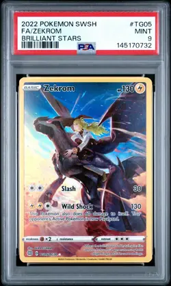 Zekrom TG05/TG30 Brilliant Stars Trainer Gallery Holo PSA 9 POKEMON TCG - Image 1