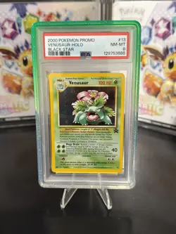 2000 POKEMON PROMO BLACK STAR #13 VENUSAUR-HOLO PSA 8 + GUARD INCLUDED - Image 1