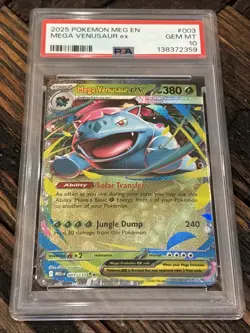 2025 POKEMON MEG EN-MEGA EVOLUTION #003 MEGA VENUSAUR EX PSA 10 - Image 1