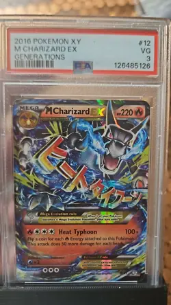 2016 Pokemon XY Generations #12 M Charizard EX PSA 3 VG - Image 1