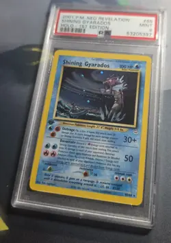 2001 POKEMON NEO REVELATION 1ST ED #65 SHINING GYARADOS-HOLO PSA 9 - Image 2