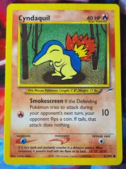 2002 Pokemon Neo Destiny Cyndaquil #61/105 - Image 1