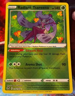 2022 Pokemon Sword & Shield Silver Tempest Radiant Tsareena #016/195 - Image 1