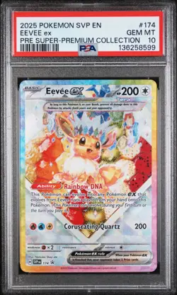 2025 POKEMON SVP EN-SV BLACK STAR PROMO #174 EEVEE EX PSA 10 - Image 1