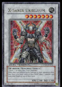 X-Saber Urbellum DT01-EN034 DT01 Duel Terminal Ultra Rare Yu-Gi-Oh - Image 1