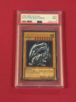 Blue-Eyes White Dragon SDK-001 Starter Deck: Kaiba Unlimited PSA 9 Mint - Image 1