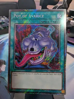 YuGiOh! Pot of Avarice RA03-EN160 Platinum Rare 1st Ed - Image 1