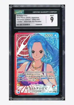One Piece CGC 9 Nefeltari Vivi L Alternate Art 2025 EB03-001 EB03 Japanese - Image 1