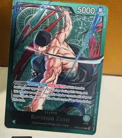 Zoro (3 sword style), OP12-020, L, foil, one piece card - Image 1