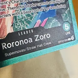 Zoro (3 sword style), OP12-020, L, foil, one piece card - Image 3