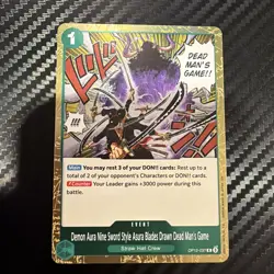 One Piece Demon Aura Nine Sword Style Asura Blades Drawn Dead Mans Game OP12-037 - Image 1