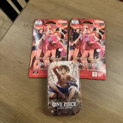 2x OP EB-03 extra booster packs and One Piece Tin Pack Set Volume 2 Sealed! - Image 1