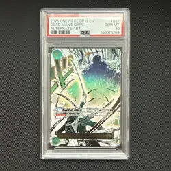 One Piece - Demon Aura Nine Sword Style Dead Man's Game Alt Art OP12-037 PSA 10 - Image 1