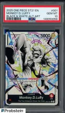 2025 One Piece ST21 #001 Monkey D,Luffy Alternate Art PSA 10 GEM MINT - Image 1