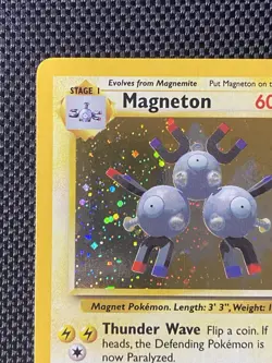Magneton 9/130 Swirl Base Set 2 WotC HOLO Foil Rare 2000 Pokemon Card - LP+ - Image 2