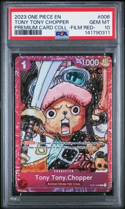 2023 ONE PIECE PREM CARD COLL -ONE PIECE FILM RED- #006 TONY TONY CHOPPER PSA 10 - Image 1