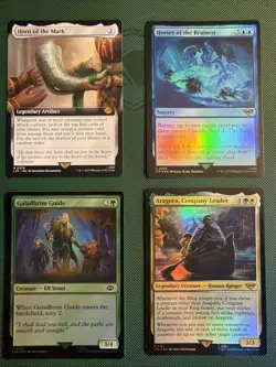 MTG Magic Lord of the Rings Tales of Middle-Earth Promo Cards Set of 4 FOIL - Image 1