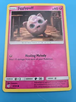 Jigglypuff 14/18 Detective Pikachu Common Holo Pokemon Card LP - Image 1