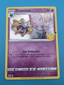 Cosmoem Holo Rare Pokemon TCG 14/25 Celebrations 25th Anniversary Card - NM - Image 1