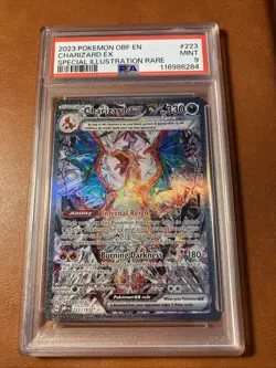Pokemon Card TCG Charizard EX Sir Obsidian Flames 223/197 PSA 9 MINT ULTRA RARE - Image 1