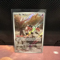 Pokemon TCG Mr. Mime Scarlet & Violet Holo Illustration Card 179/165 Rare - Image 1
