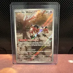 Pokemon TCG Mr. Mime Scarlet & Violet Holo Illustration Card 179/165 Rare - Image 3