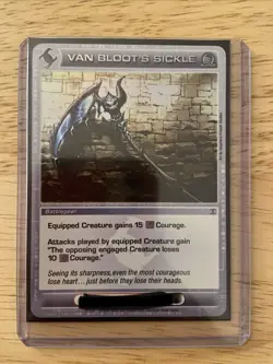 Chaotic Card Van Bloot’s Sickle Turn Of The Tide Super Rare FOIL - Battlegear - Image 1
