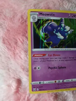 Pokemon TCG Meowstic Sword & Shield Battle Styles 061/163 Holo Rare Card - Image 2