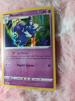 Pokemon TCG Meowstic Sword & Shield Battle Styles 061/163 Holo Rare Card - Image 3