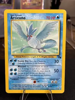 Pokemon TCG Articuno Fossil Card 17/62 Regular 1999-2000 - Image 1