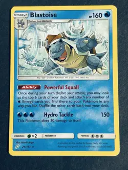 Blastoise 25/181 Sm-Team Up Regular Pokemon Card NM - Image 2