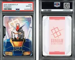 2025 JAPANESE GUNDAM CARD GAME #002 RESOURCE COMMON++ PSA10 BANDAI NAMCO - Image 3