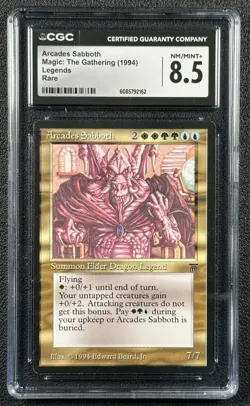 ARCADES SABBOTH CGC 8.5 1994 MAGIC: THE GATHERING MTG LEGENDS RARE #NNO 2162 - Image 1