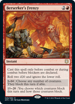 1 x Berserker's Frenzy - Commander: Adventures in the Forgotten Realms - NM-Mint - Image 1