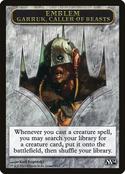 Garruk, Caller of Beasts 1x EMBLEM MtG Magic 2014 SP/NM - Image 1