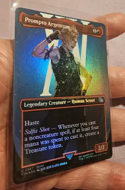 🔥 MTG - Prompto Argentum - ×2 Borderless Foil (1-Eng + 1-Jap) FIN #387 M/NM 🔥 - Image 4